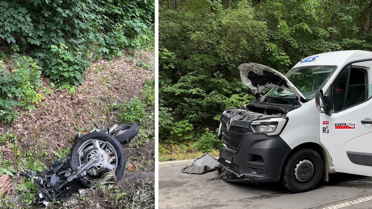 Motorkář s mladou spolujezdkyní se u Prahy srazili s dodávkou. Dívka zemřela